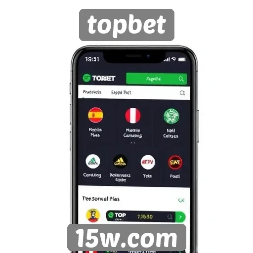 Funcionalidades do aplicativo móvel da TopBet